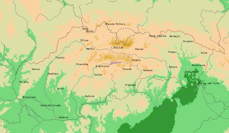 Mapa bleskov Slovensko 19.08.2022 (Animácia)