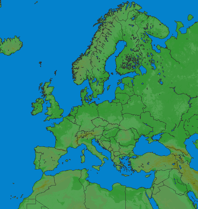 Lightning map Europe 2023-12-04 (Animation)